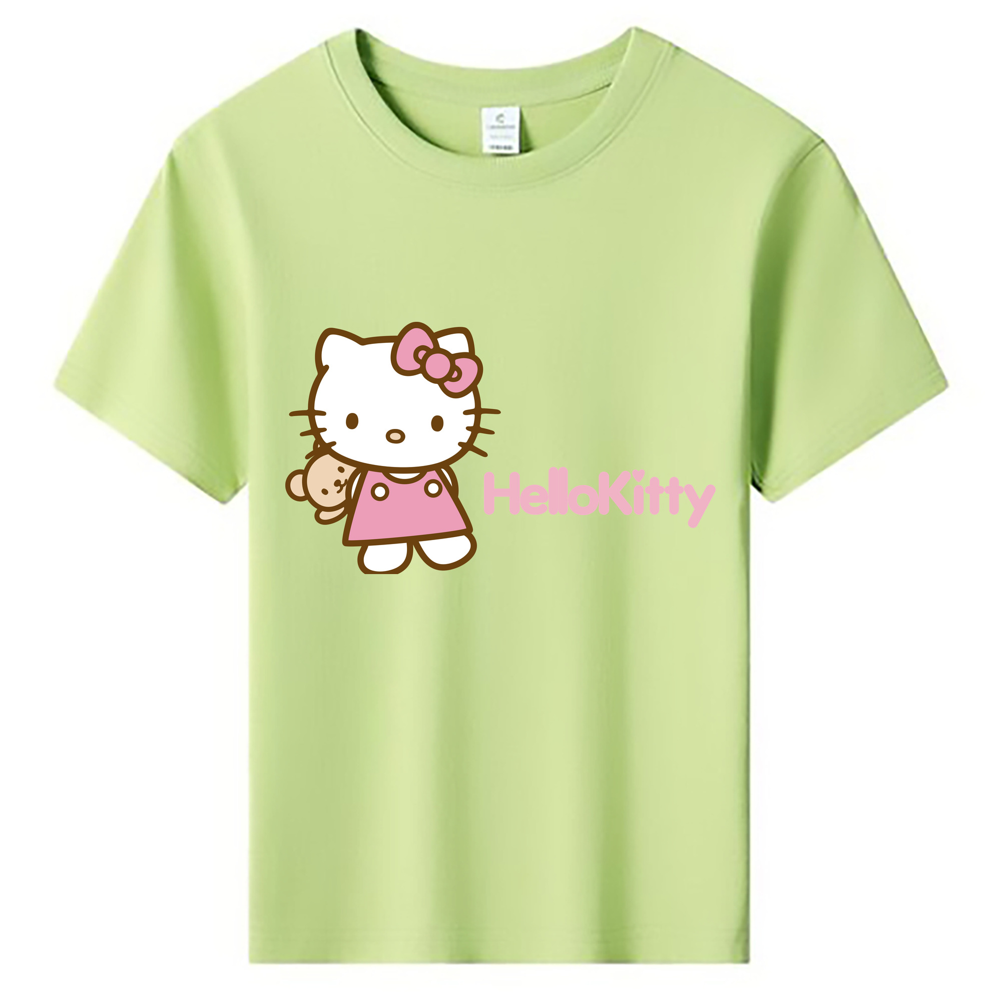 （画像用） Hello Kitty ハローキティ 綿100％キッズTシャツ（フロントプリント）